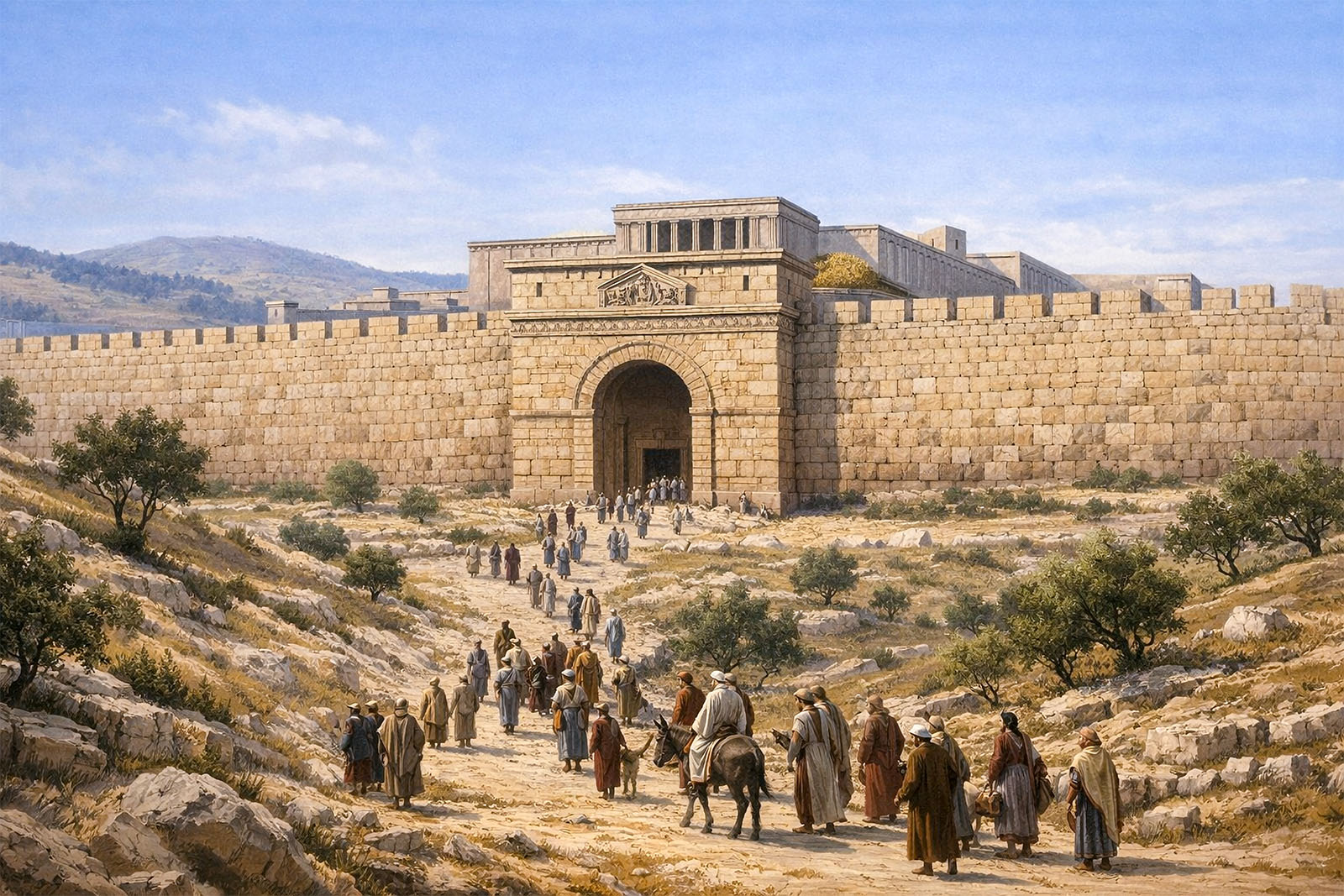 Crowds gather in Jerusalem for the Passover celebration.